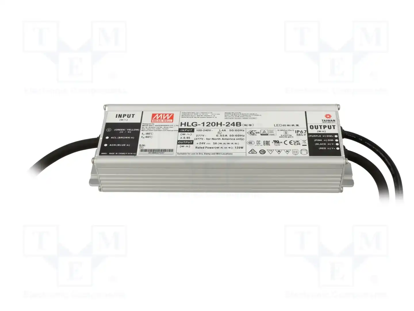 MEAN WELL HLG-120H-24B — Блоки питания для LED