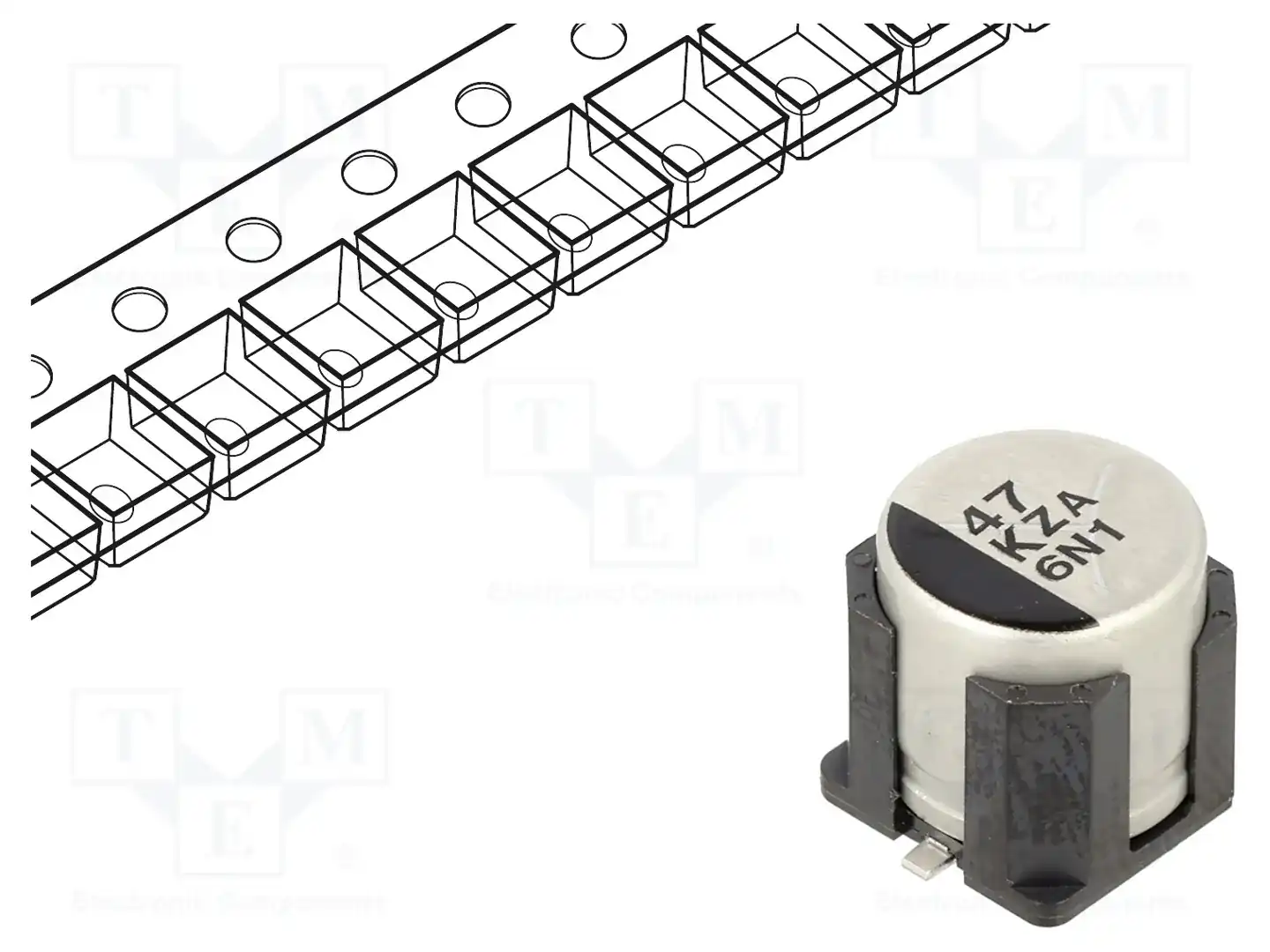 PANASONIC EEHZA1K470V — Конденсаторы гибридные SMD