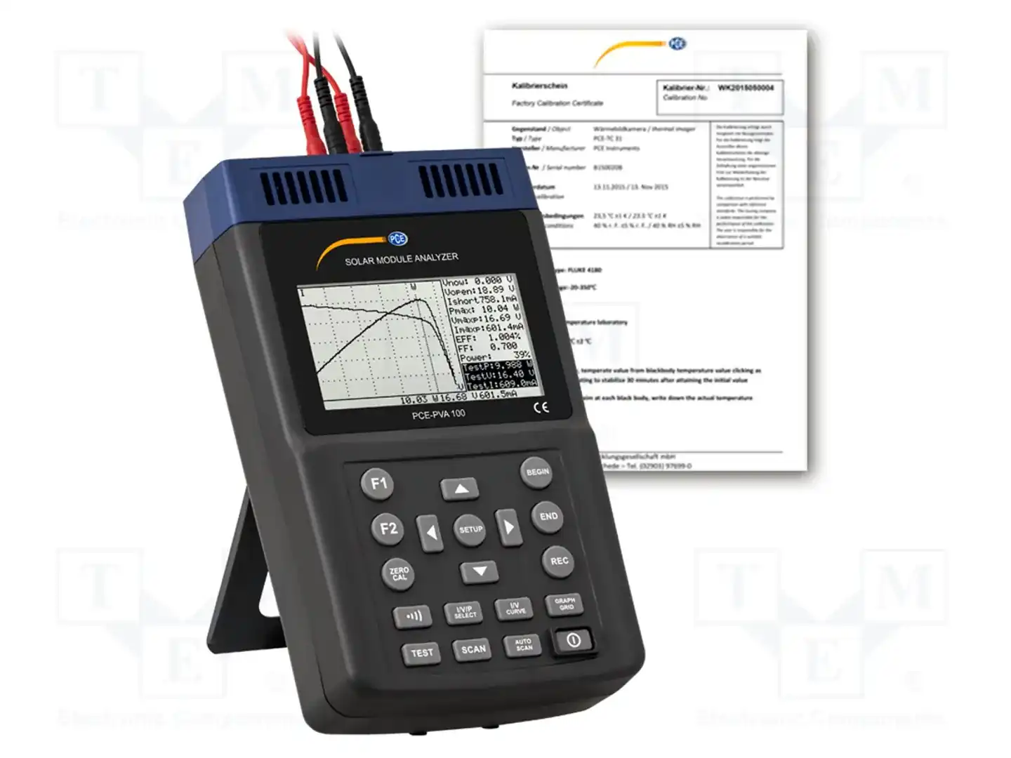 PCE INSTRUMENTS PCE-PVA 100-ICA — Тестеры и измерительные приборы PV, EVSE