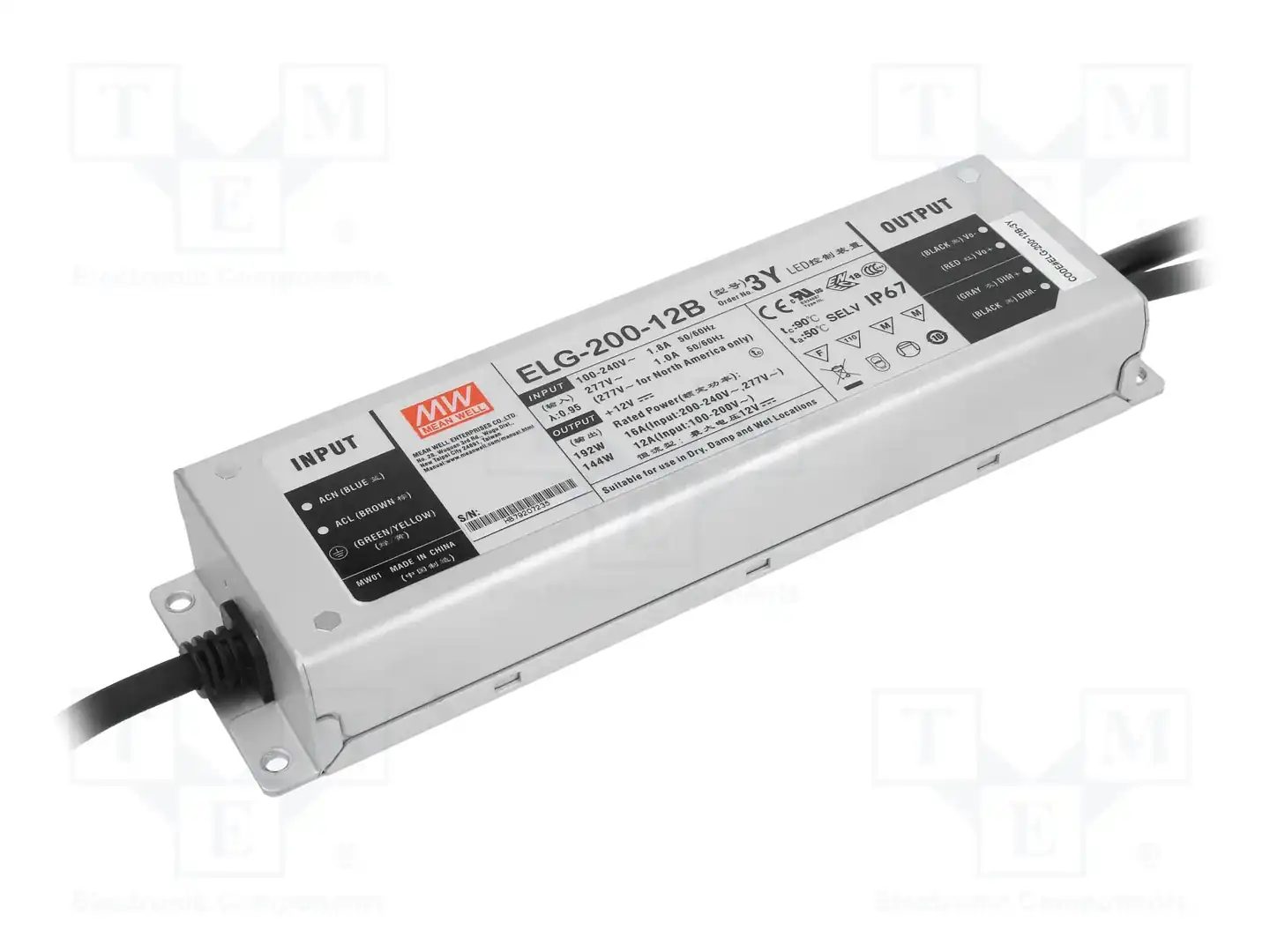 MEAN WELL ELG-200-12B-3Y — Блоки питания для LED