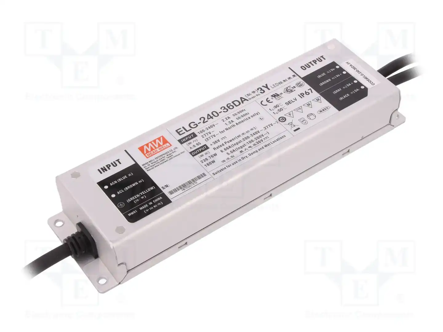 MEAN WELL ELG-240-36DA-3Y — Блоки питания для LED
