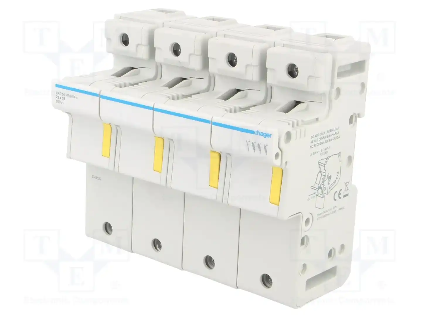 HAGER LR704 — Гнезда предохранительные на DIN-рейку