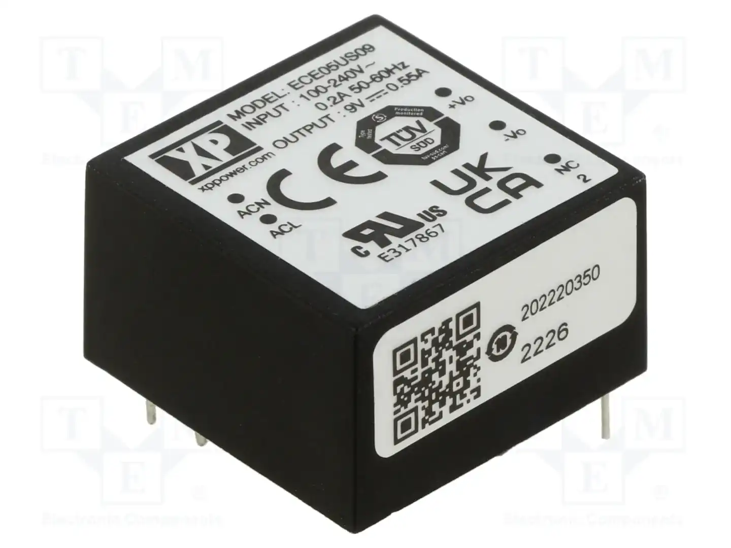XP POWER ECE05US09 — Преобразователи AC/DC для PCB