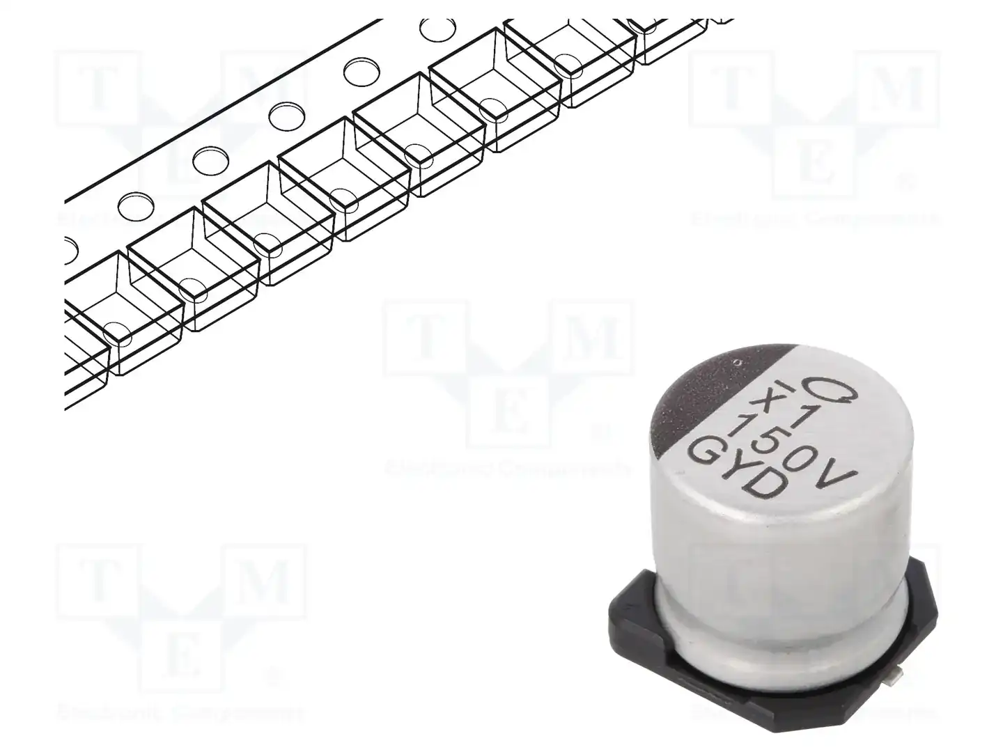 NICHICON GYD1V151MCQADNGS — Конденсаторы гибридные SMD