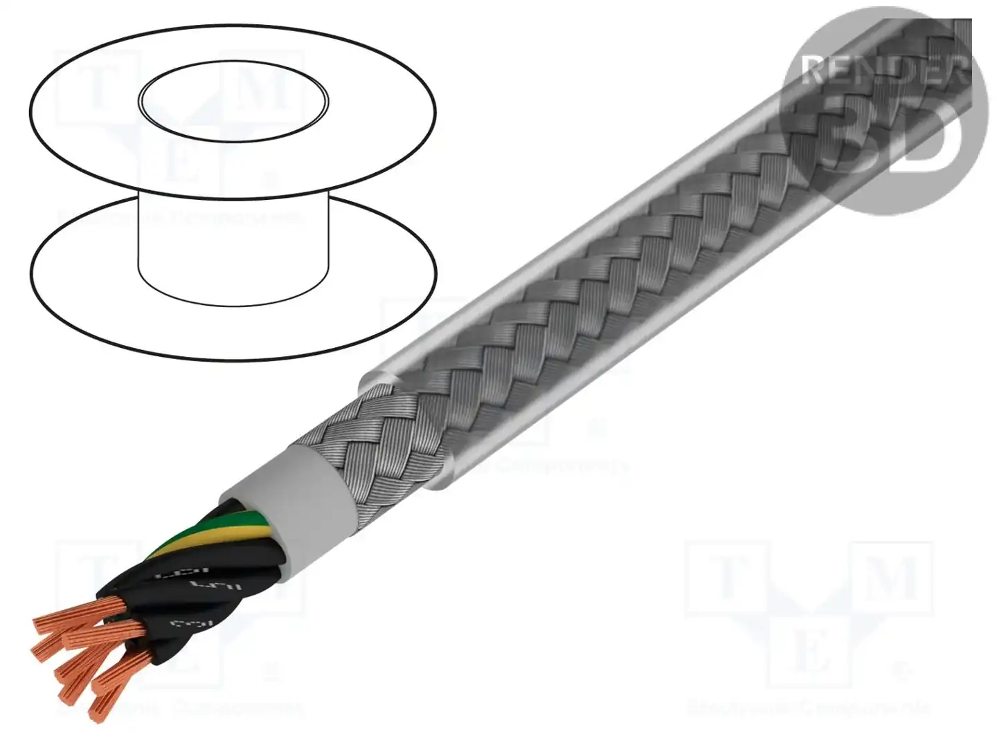 ALPHA WIRE 470071CY CL033 — Провода многожильные экранированные