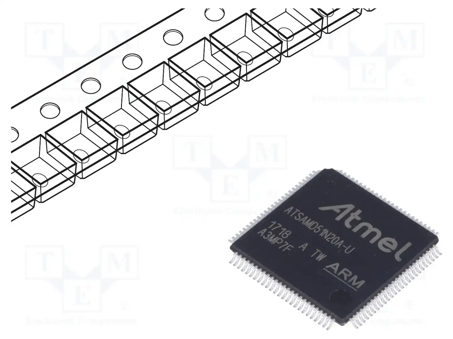 Microchip Technology ATSAMD51N20A-AU — Линейка ARM 32-bit