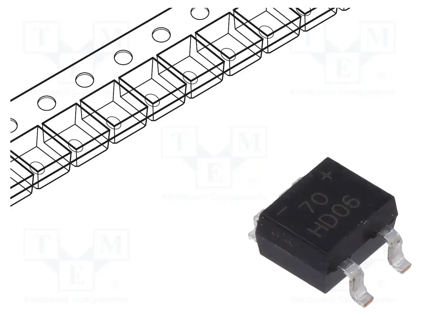 DIODES INCORPORATED HD06-T — Однофазные мосты диодные SMD/THT