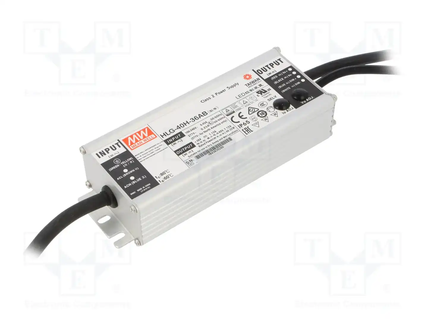 MEAN WELL HLG-40H-36AB — Блоки питания для LED