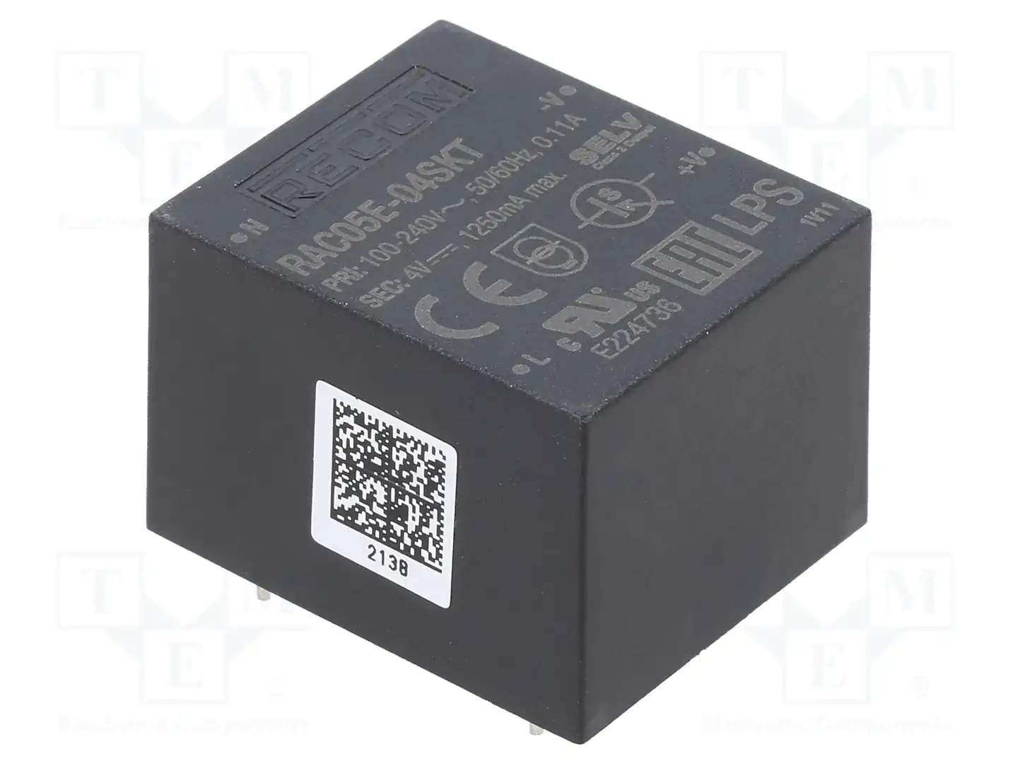 RECOM RAC05E-04SKT — Преобразователи AC/DC для PCB