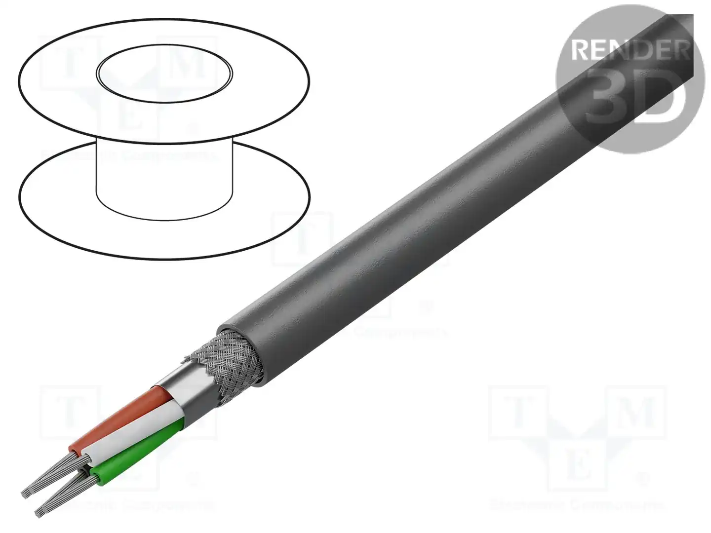ALPHA WIRE 86304CY SL001 — Провода многожильные экранированные