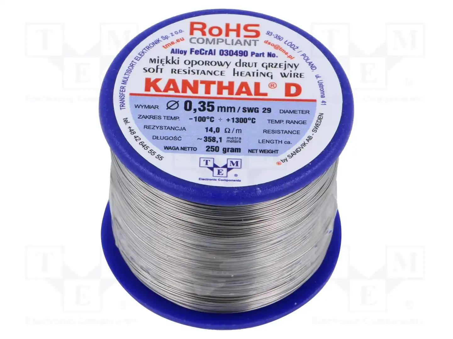 KANTHAL 030490 250G — Проволока реостатная