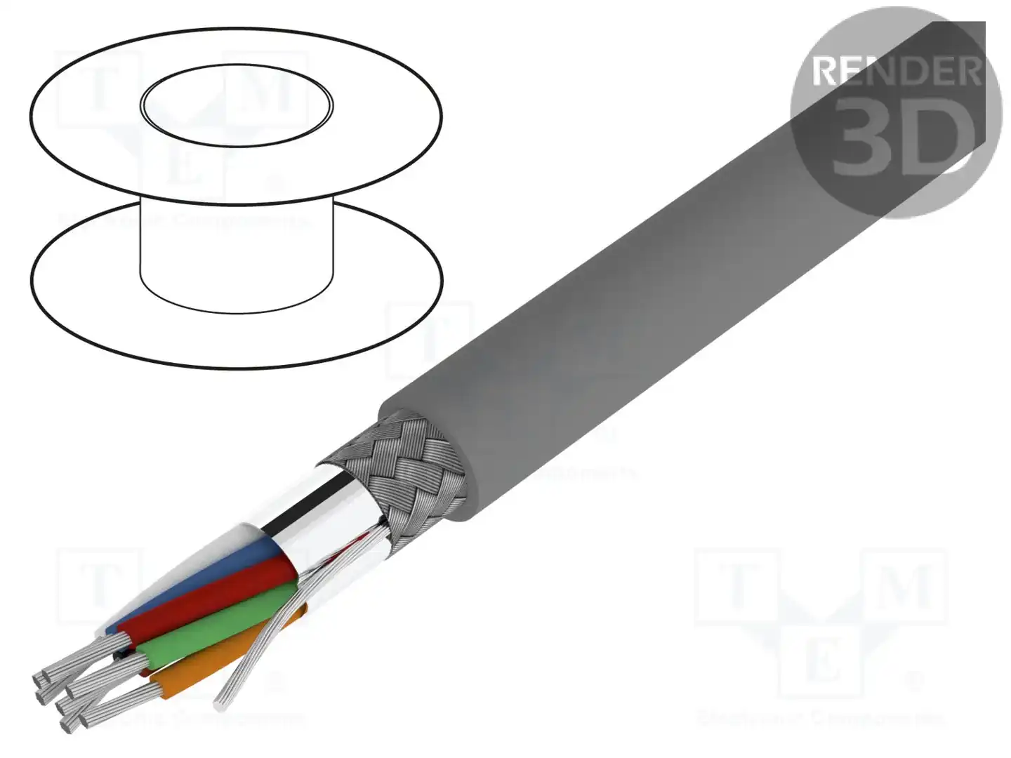 ALPHA WIRE 6343 SL001 — Провода многожильные экранированные