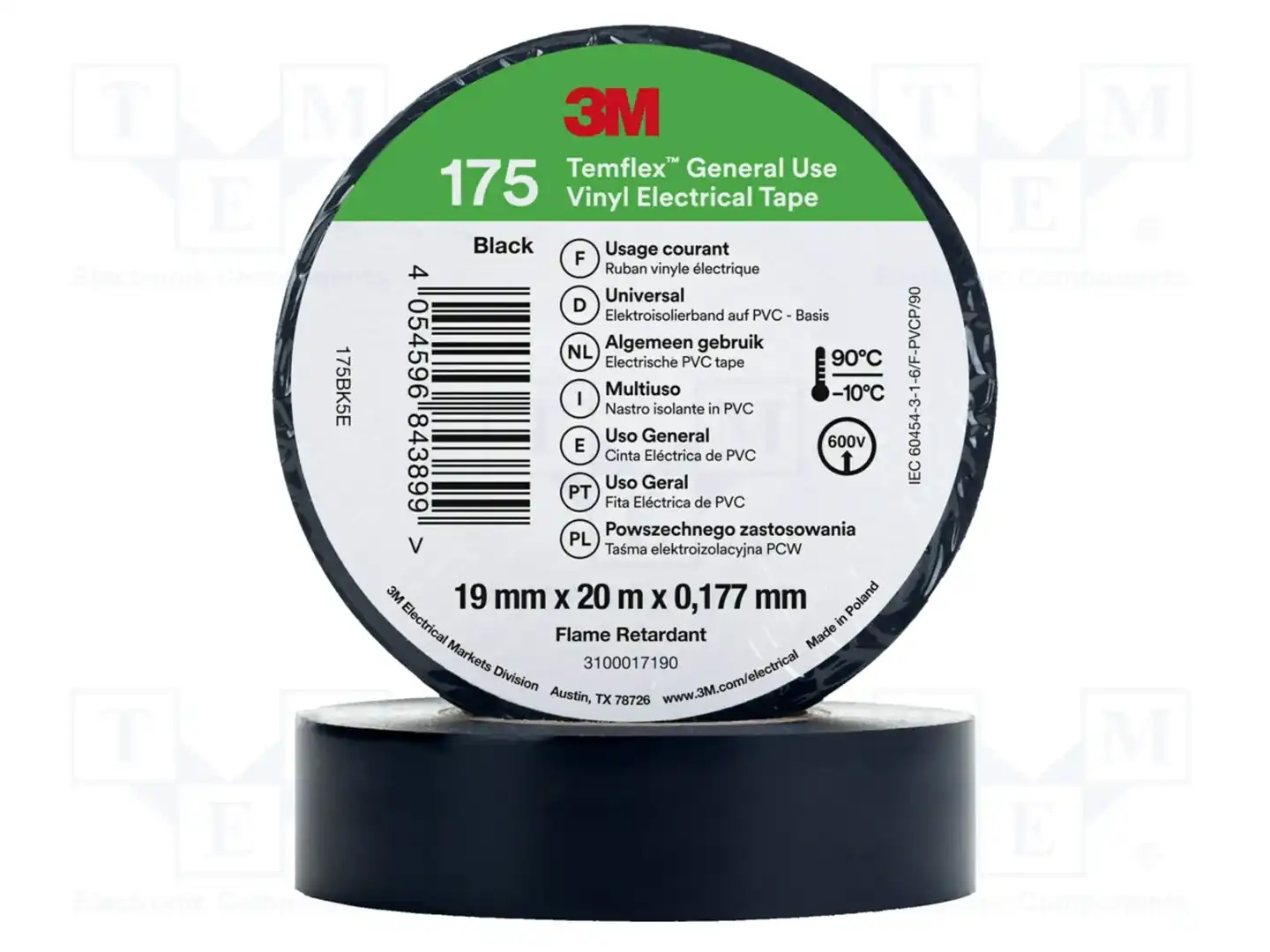 3M 175BK5E TEMFLEX — Ленты изоляционные