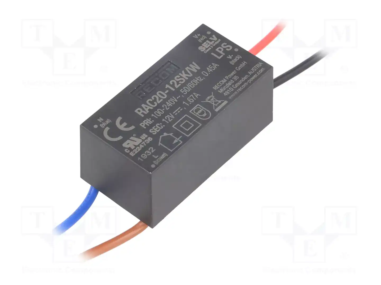 RECOM RAC20-12SK/W — Преобразователи AC/DC для PCB