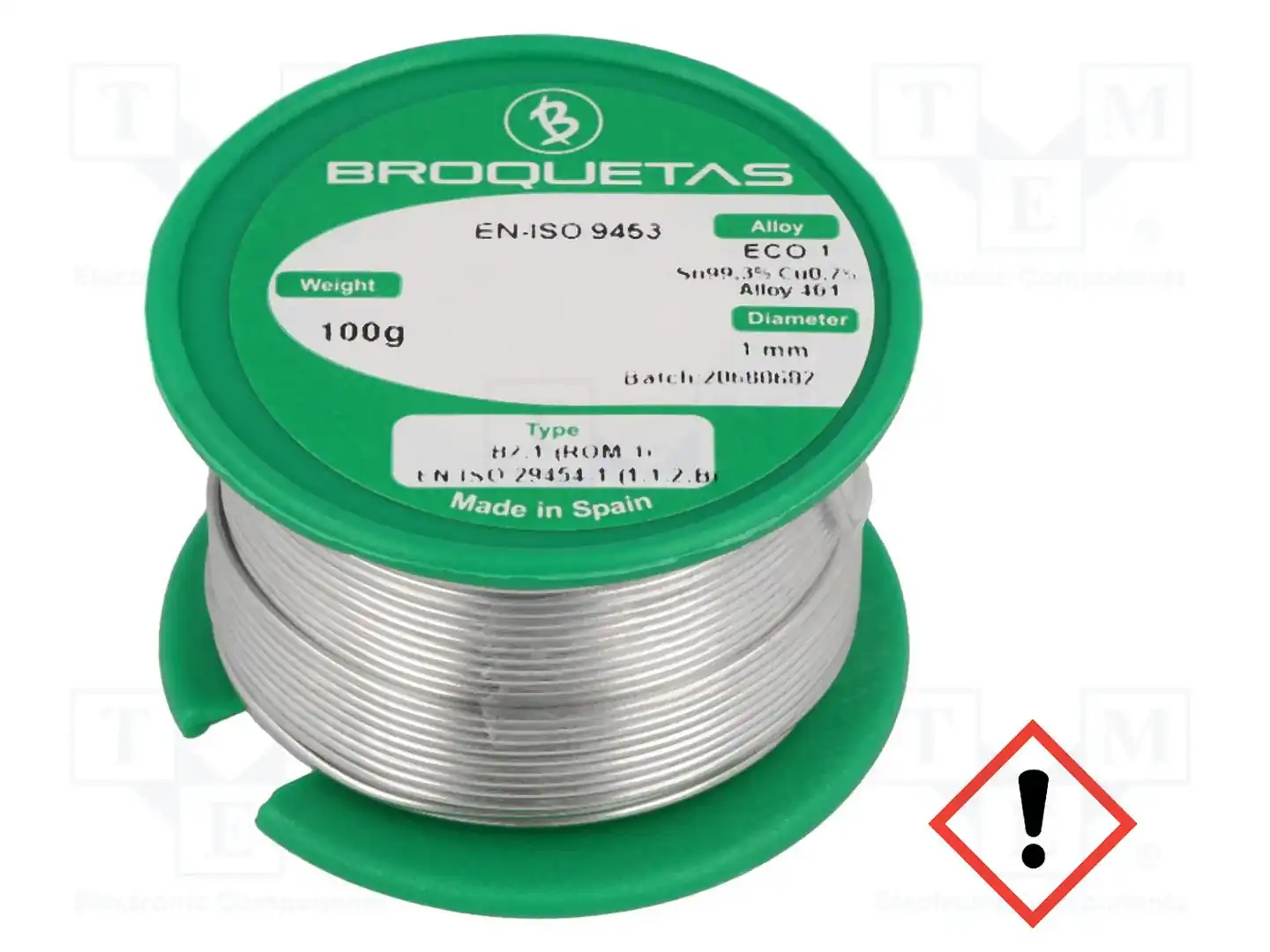 BROQUETAS ECO1 B2.1 1,0MM 100G — Паяльные провода бессвинцовые