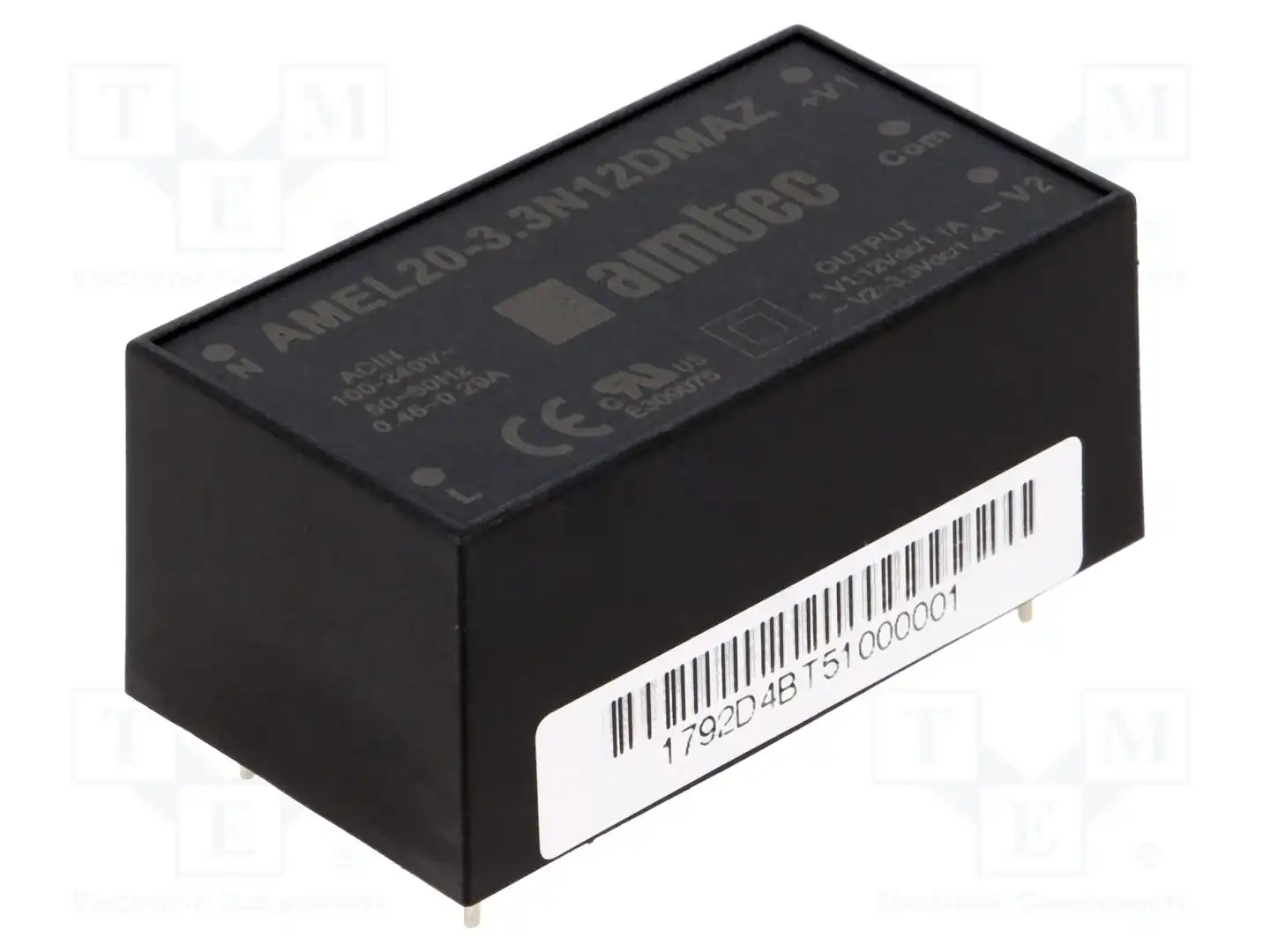 AIMTEC AMEL20-3.3N12DMAZ — Преобразователи AC/DC для PCB