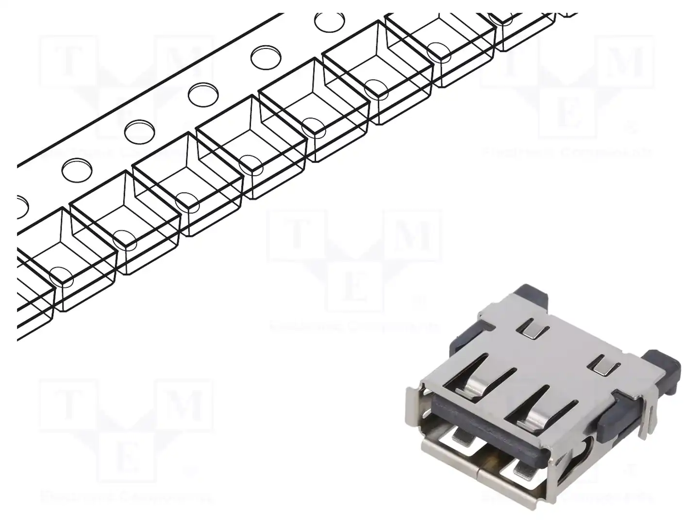 GCT USB1055-GF-L-A — Разъeмы USB и IEEE1394