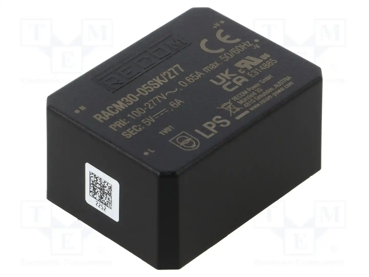RECOM RACM30-05SK/277 — Преобразователи AC/DC для PCB