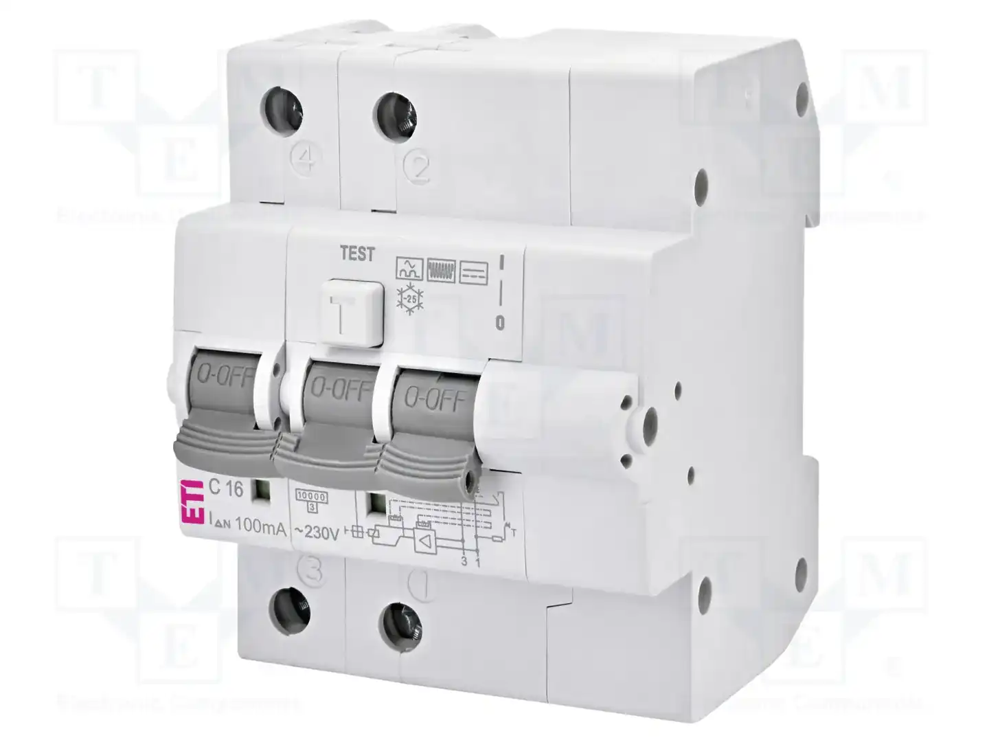 ETI POLAM KZS-4M 2P B C16/0.1 — Дифференциальные выключатели