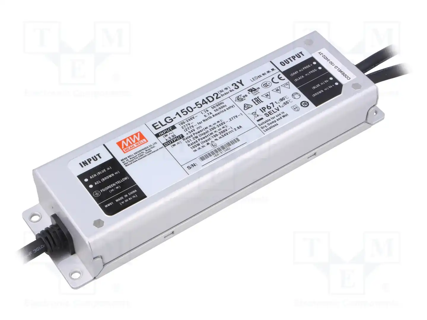 MEAN WELL ELG-150-54D2-3Y — Блоки питания для LED