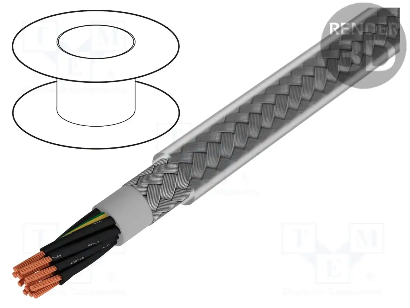 ALPHA WIRE 470121CY CL033 — Провода многожильные экранированные