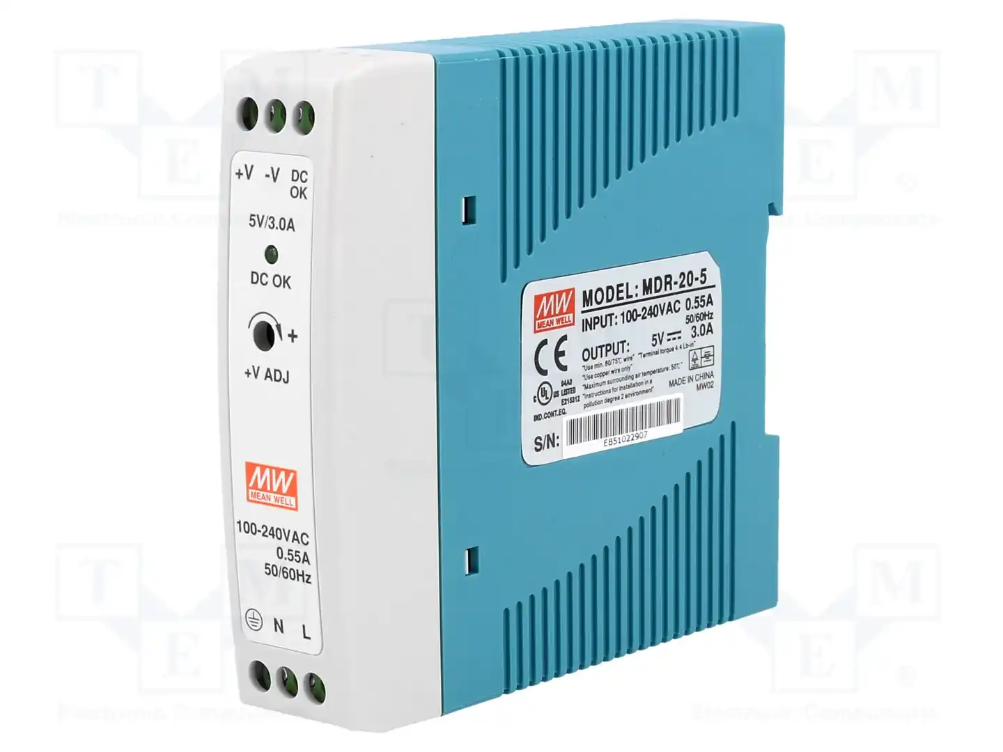 MEAN WELL MDR-20-5 — Блоки питания на DIN-рейку