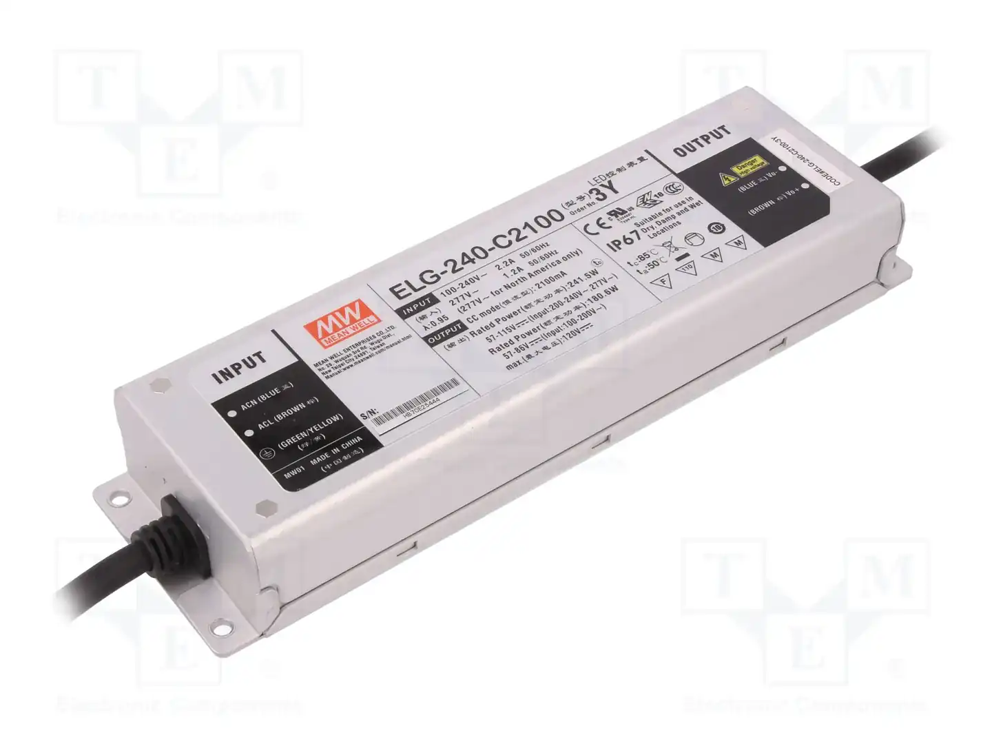 MEAN WELL ELG-240-C2100-3Y — Блоки питания для LED