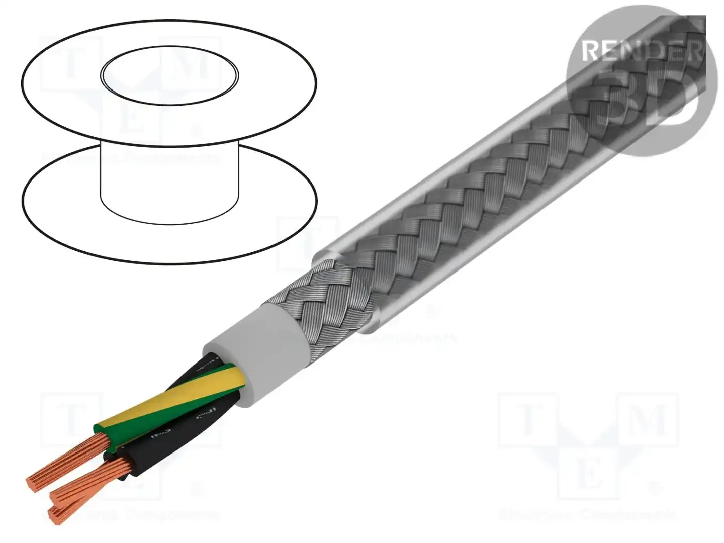 ALPHA WIRE 470037CY CL033 — Провода многожильные экранированные