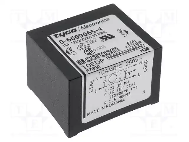 TE Connectivity 6609065-4 — Противопомеховые фильтры THT