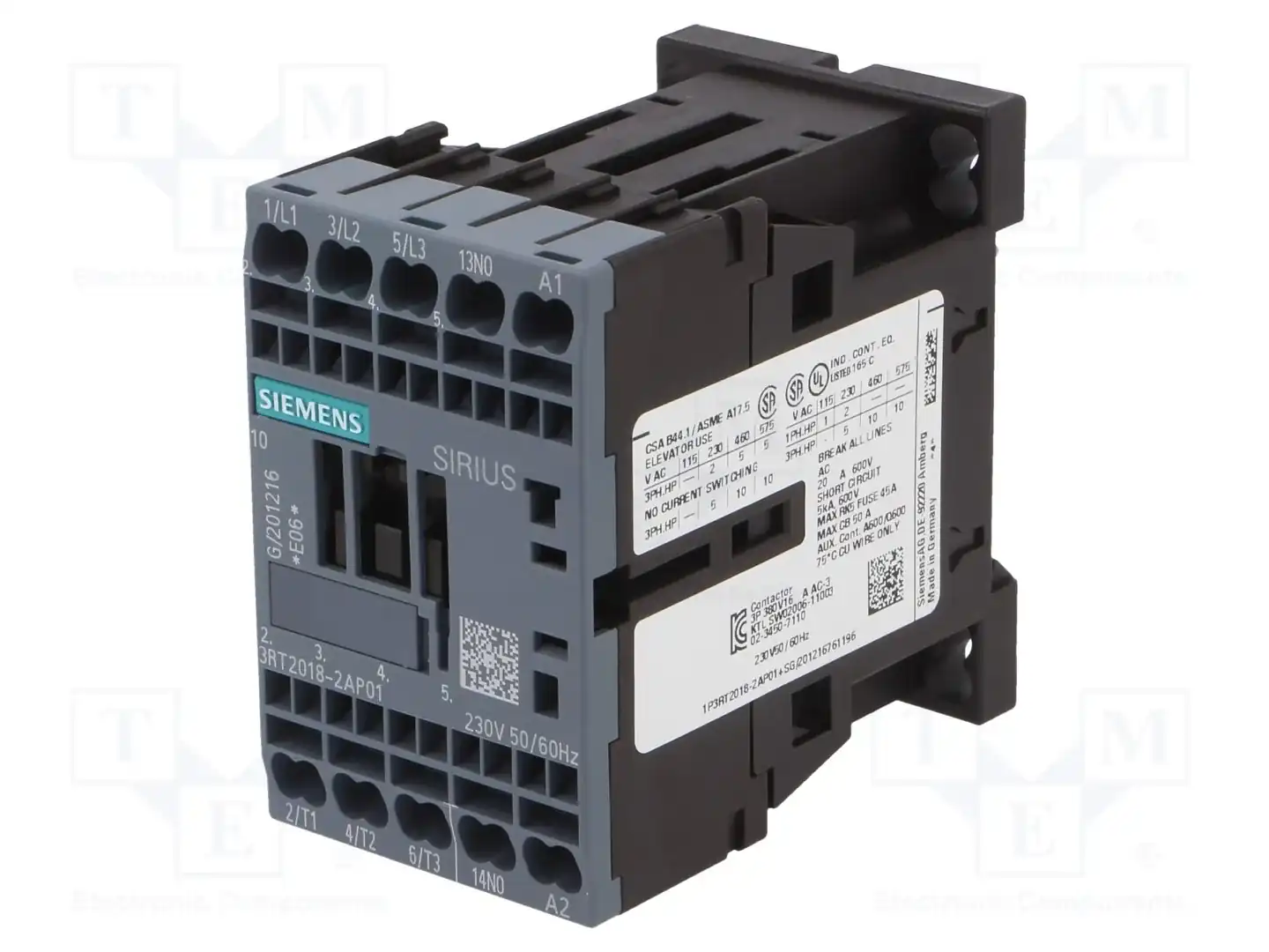 SIEMENS 3RT2018-2AP01 — Контакторы - главные модули