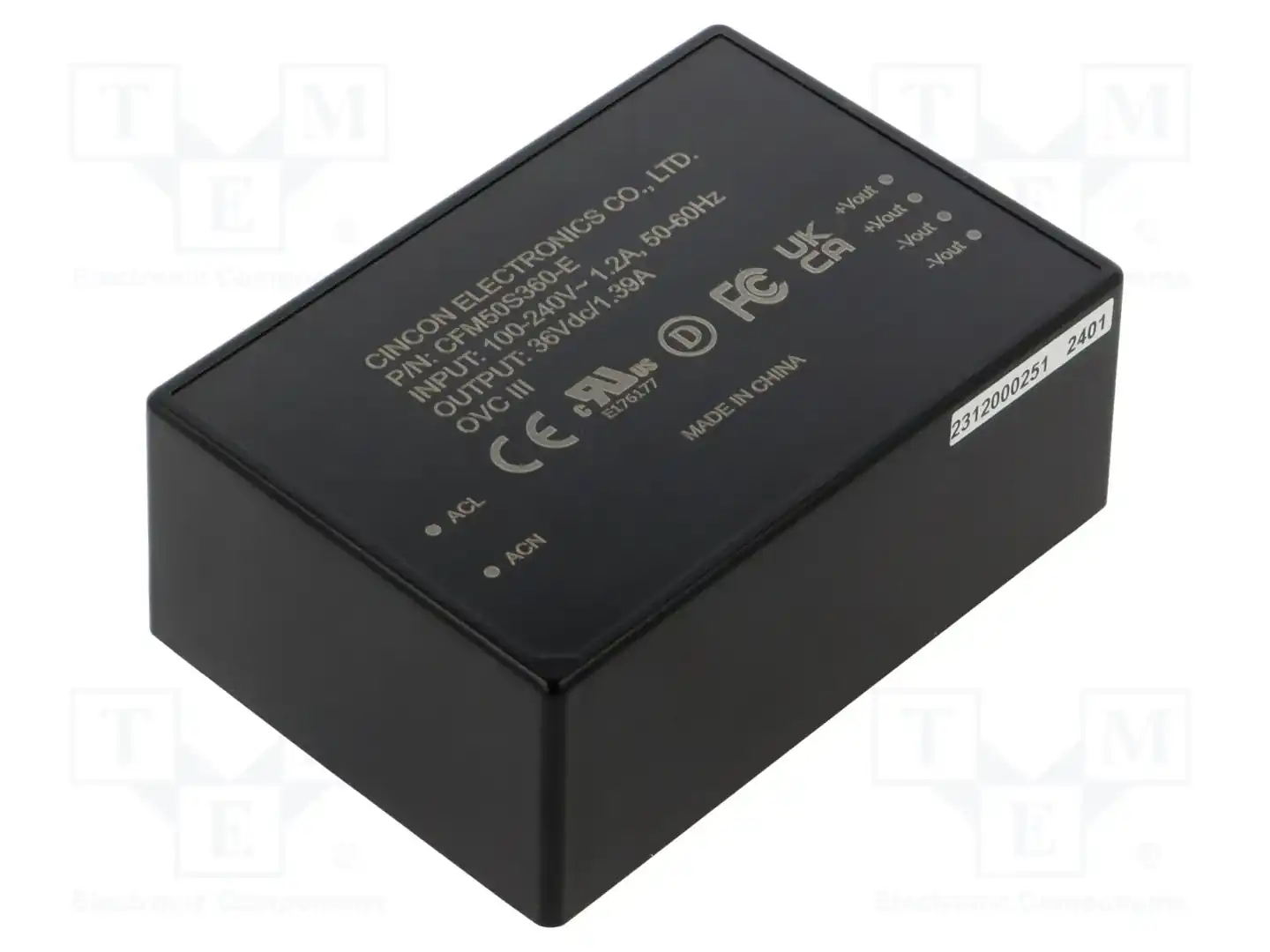 CINCON CFM50S360-E — Преобразователи AC/DC для PCB