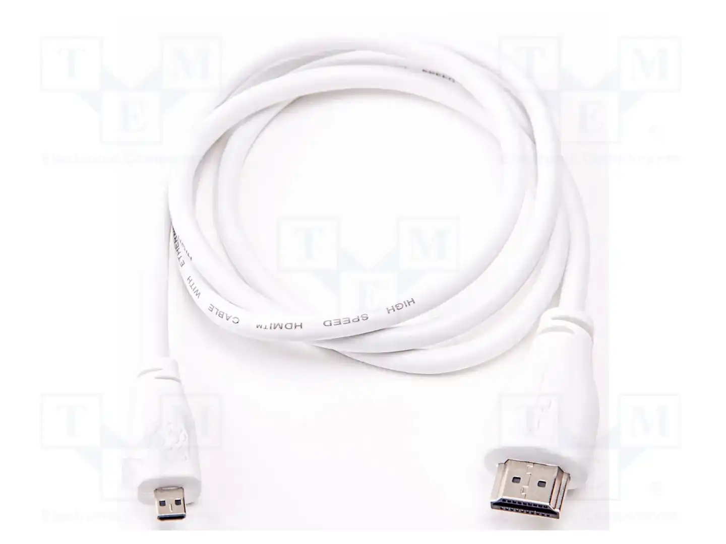 RASPBERRY PI MICRO-HDMI/M TO HDMI-A/M CABLE 2M, WHITE — аксессуары