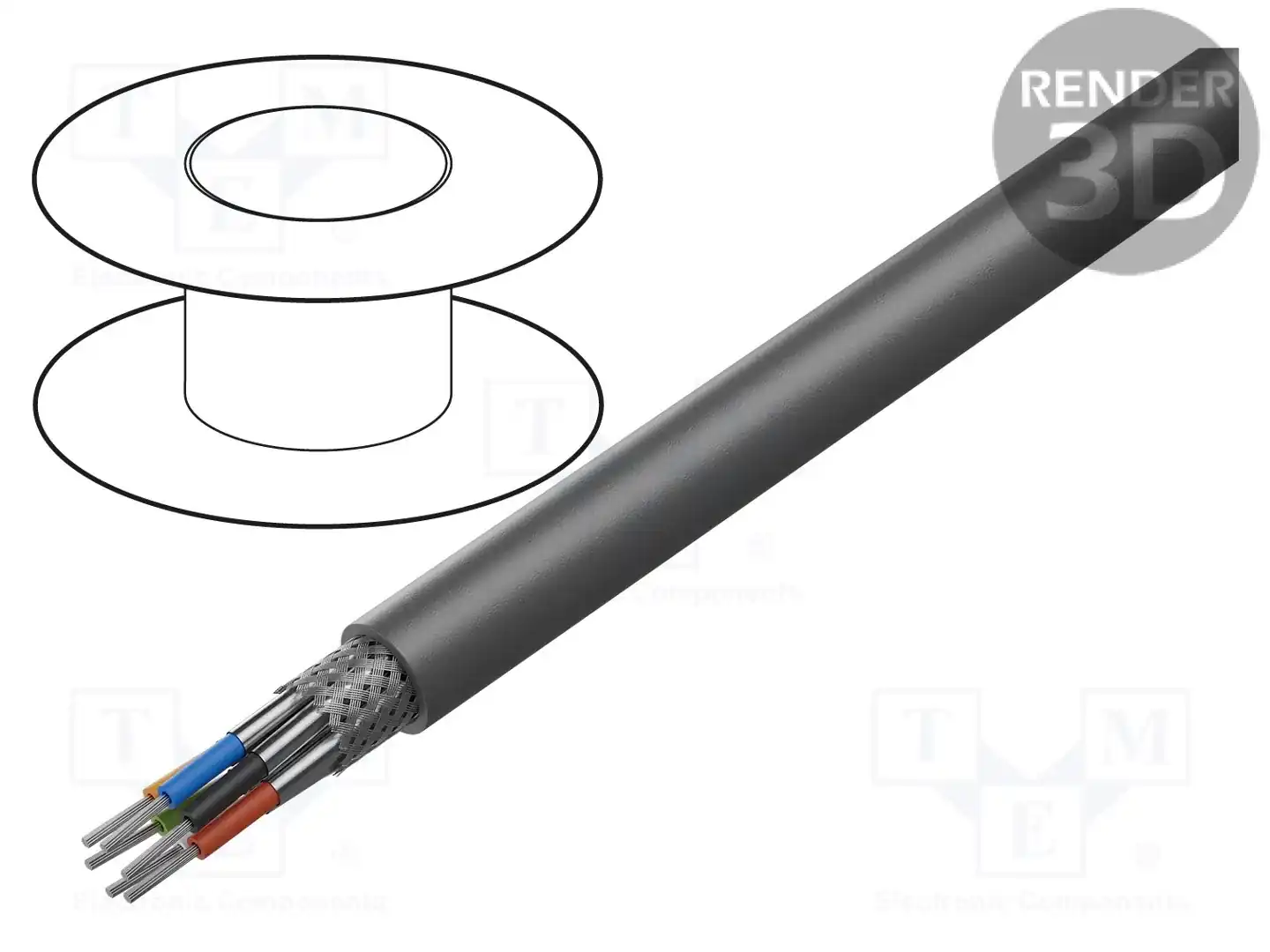 ALPHA WIRE 5366C SL005 — Провода многожильные экранированные