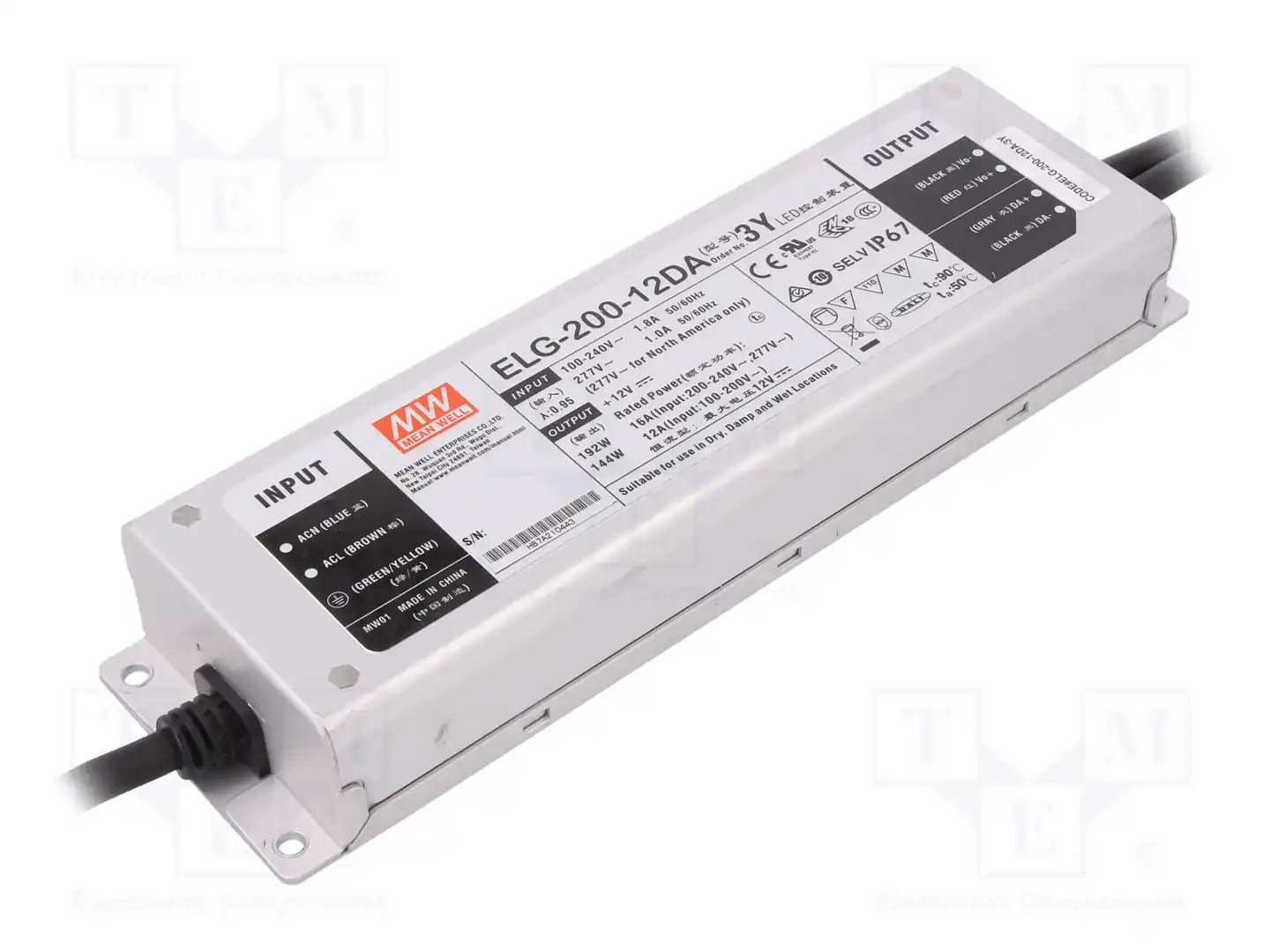 MEAN WELL ELG-200-12DA-3Y — Блоки питания для LED