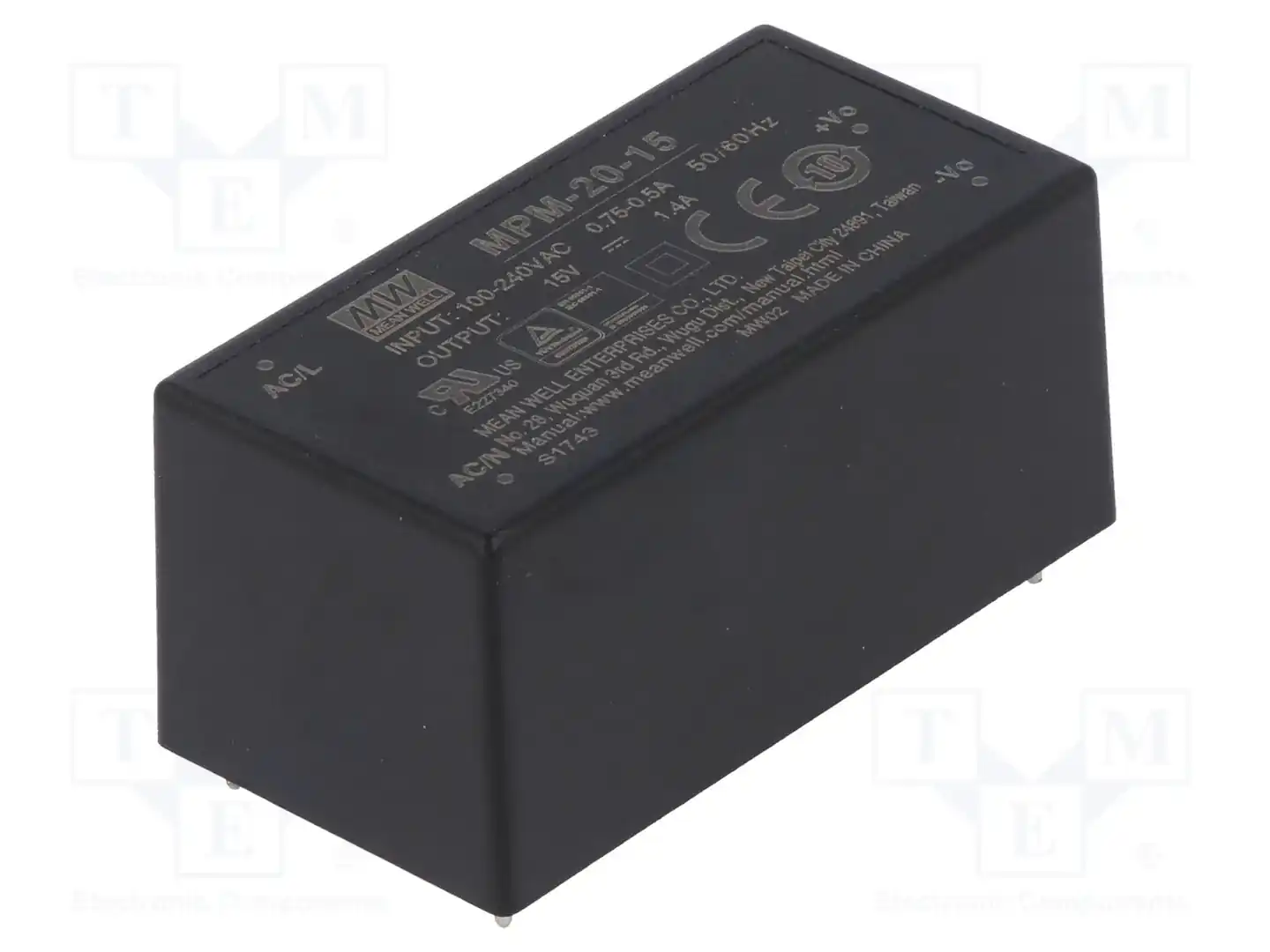 MEAN WELL MPM-20-15 — Преобразователи AC/DC для PCB