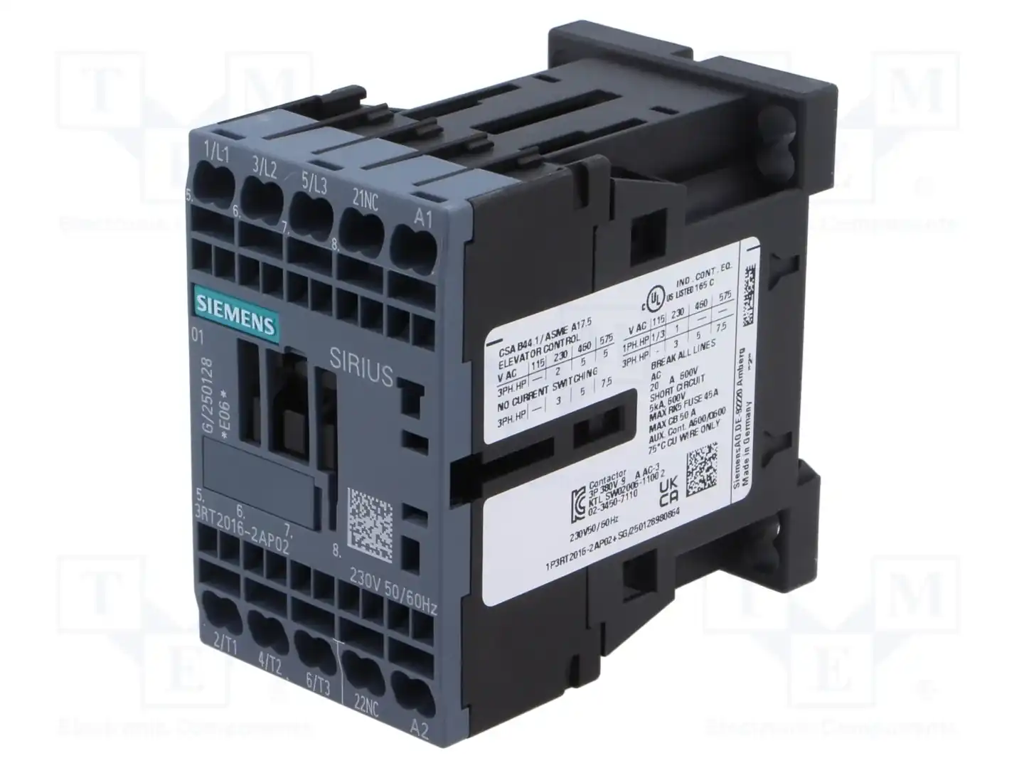 SIEMENS 3RT2016-2AP02 — Контакторы - главные модули