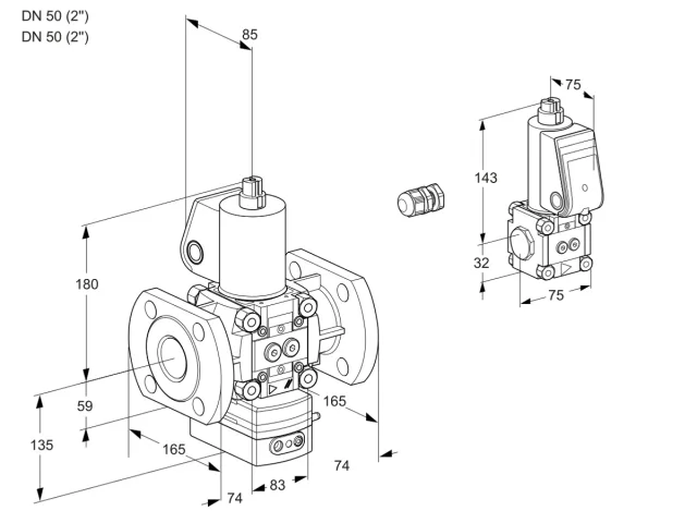 Kromschroder VAG 3E50F/50F05GEWL/ZS/PP — регулятор соотношения газ/воздух — 88104489