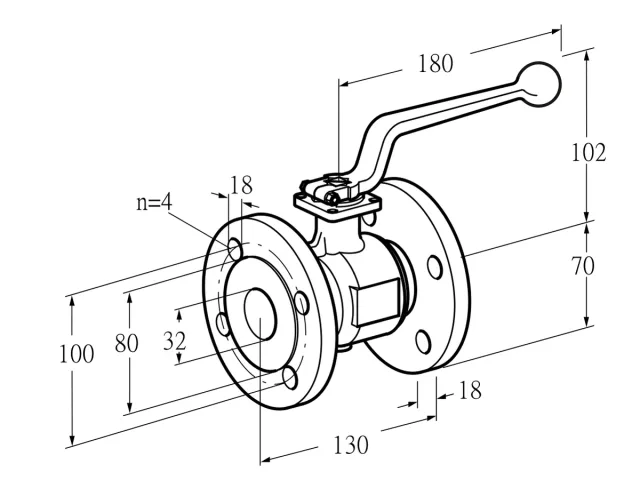 Kromschroder AKT 32F160G — ручной газовый кран — 03152345