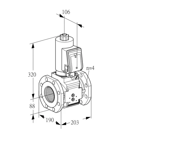 Kromschroder VAS 7T80A05NWGRB/PP/PP — электромагнитный газовый клапан — 88203608