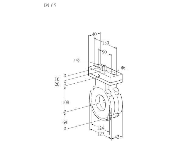 Kromschroder BVG 65W05V — дисковая поворотная заслонка — 88302676