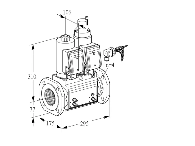 Kromschroder VCS 665F05NLWGRB/MMPM/PPPP — двойной электромагнитный газовый клапан — 88203652