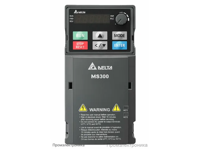 Преобразователи частоты Delta Electronics VFD4A8MS21AFSAA (0.75кВт 1ф 230В) серии MS300