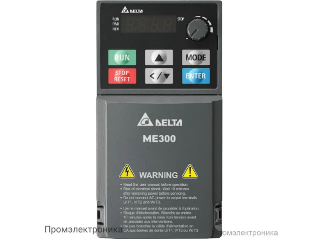 Преобразователи частоты Delta Electronics VFD1A5ME43ANNAA (0.4 кВт 3ф 380В) серии ME300