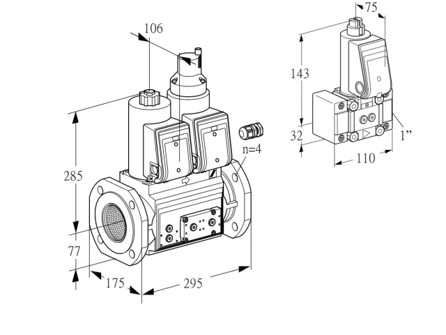 Kromschroder VCS 665F05NLWR3E/PPPP/PPZ- — двойной электромагнитный газовый клапан — 88207655