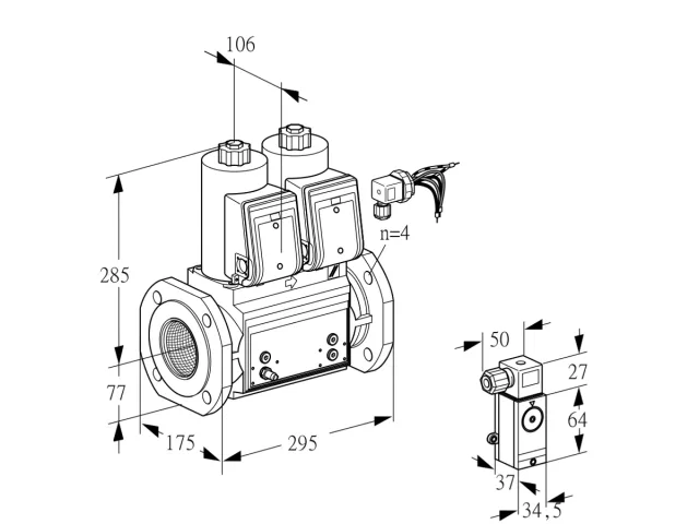 Kromschroder VCS 665F05NNWRB/PMPP/2-P3 — двойной электромагнитный газовый клапан — 88203308