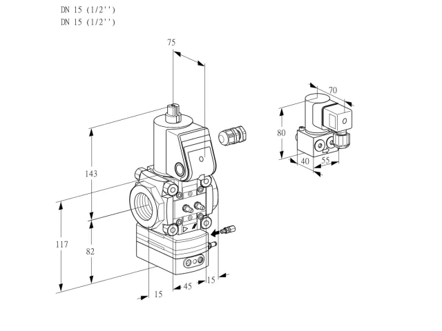 Kromschroder VAG 115R/NWBE — регулятор соотношения газ/воздух — 88020707