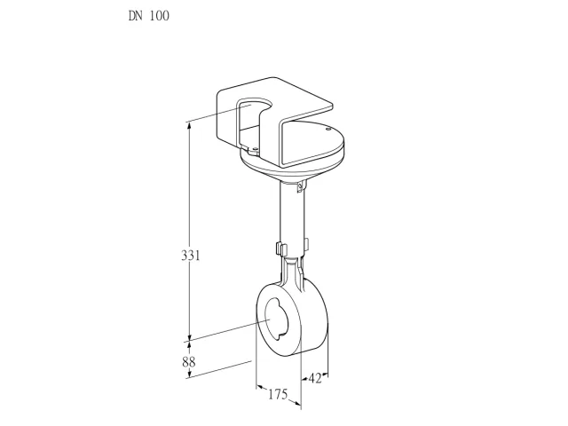 Kromschroder BVHR 100W01A — дисковая поворотная заслонка — 88302704