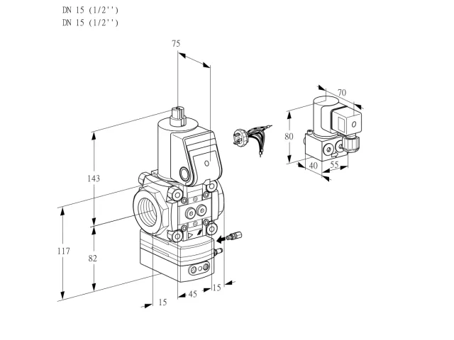 Kromschroder VAG 115R/NWBE — регулятор соотношения газ/воздух — 88016734