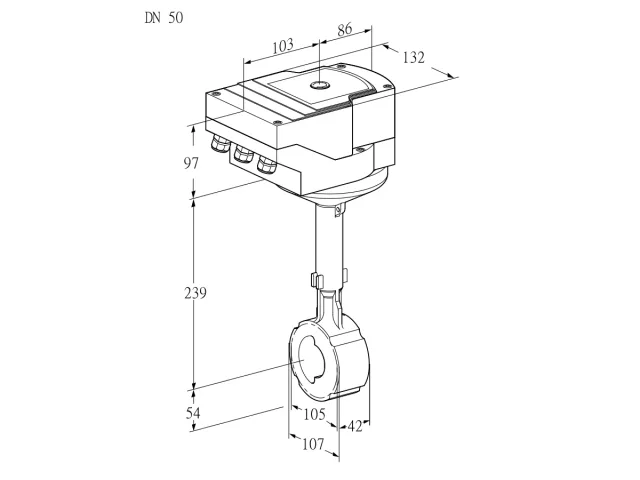 Kromschroder IBHS 50W01A/40A3A — дисковая поворотная заслонка — 88300195