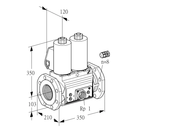 Kromschroder VCS 8100F05NNWL3E/PPEP/PPPP — двойной электромагнитный газовый клапан — 88203833